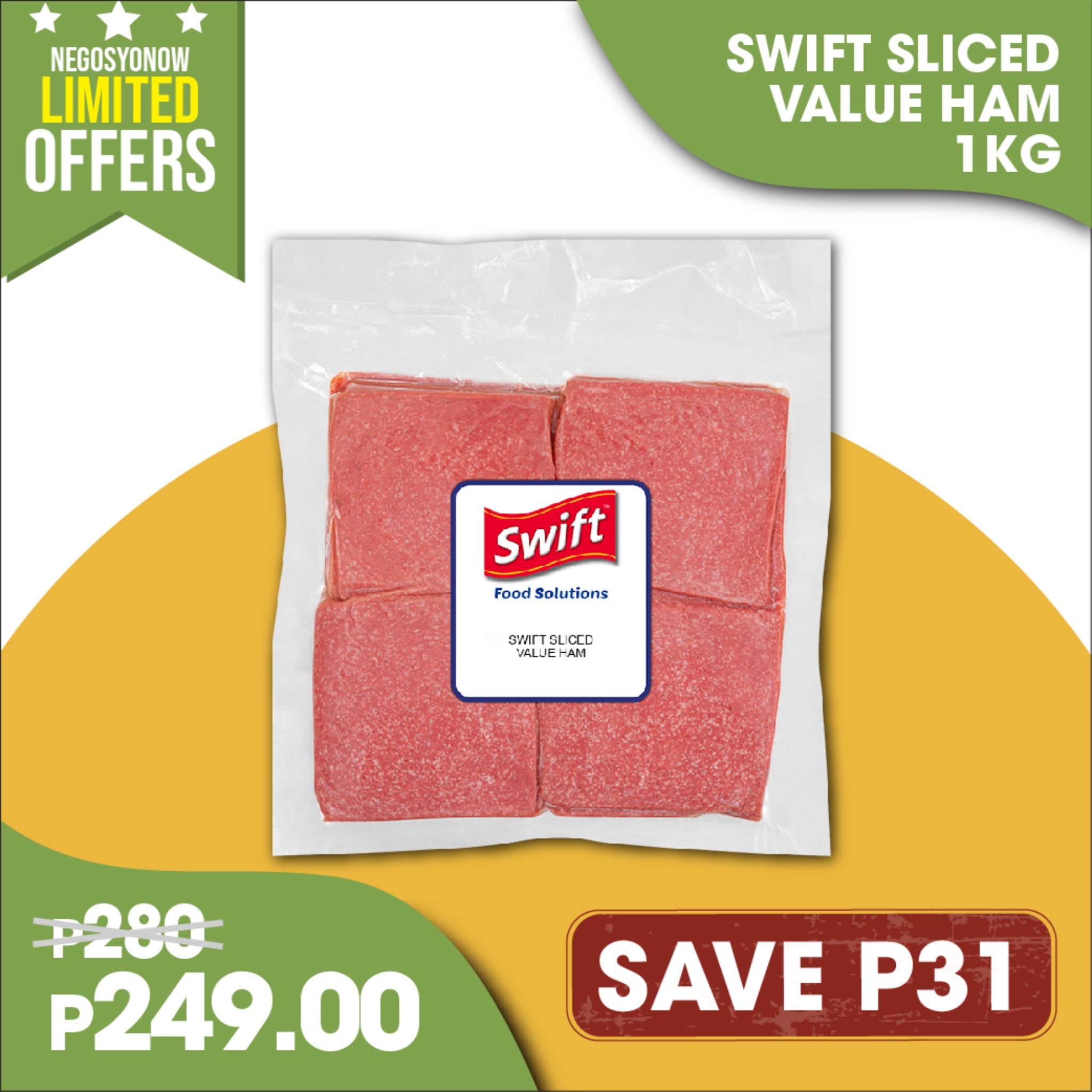 Swift Sliced Value Ham 1 Kilo